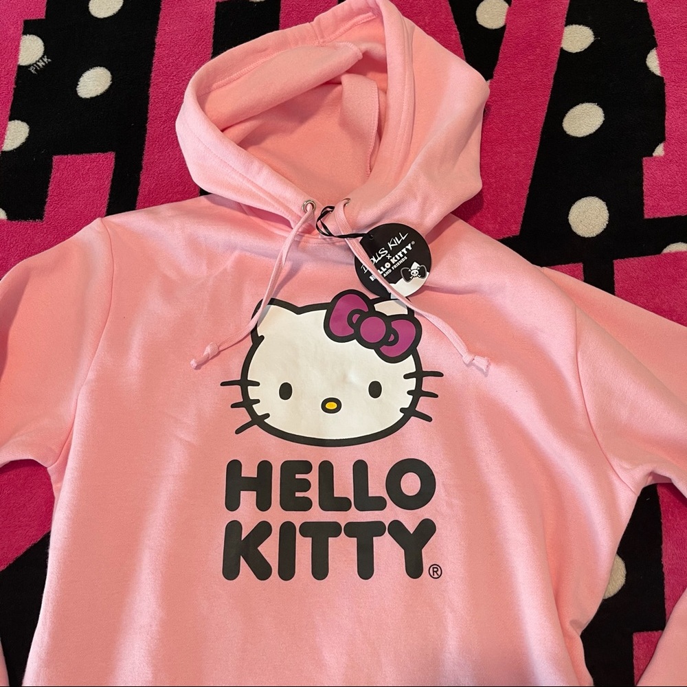 Dolls Kill X Hello Kitty 💗 Hoodie Sweatshirt XL - Picture 2 of 8